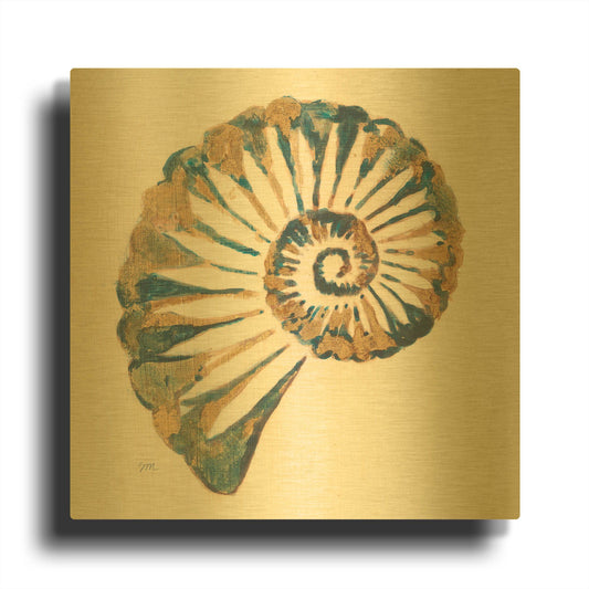 'Shell I' By Studio Mousseau Gold Metal Wall Art