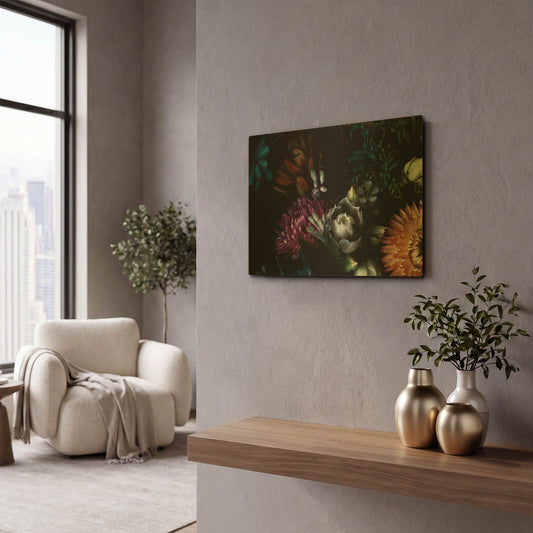 'Paper Daisies and Blushing Brides' By Elise Catterall Gold Metal Wall Art