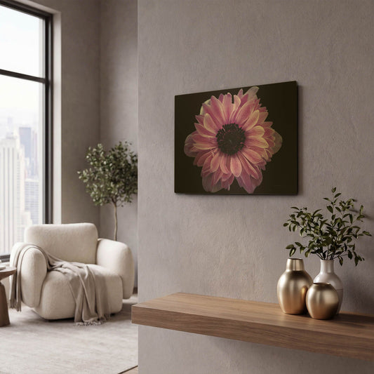 'Purple Anemone' By Elise Catterall Gold Metal Wall Art