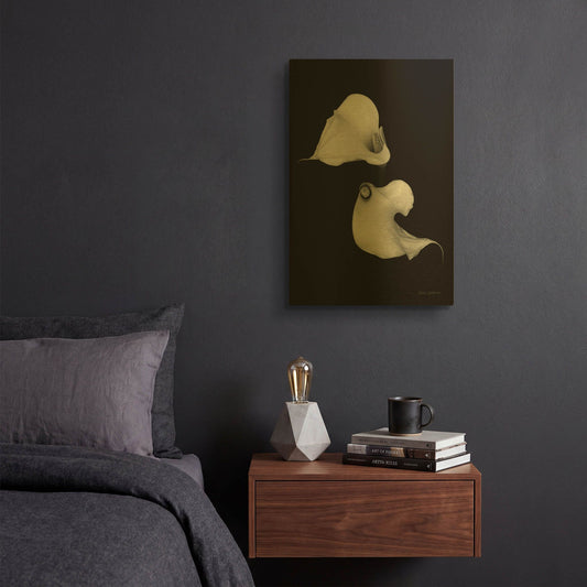 'Elegant Calla II' By Elise Catterall Gold Metal Wall Art