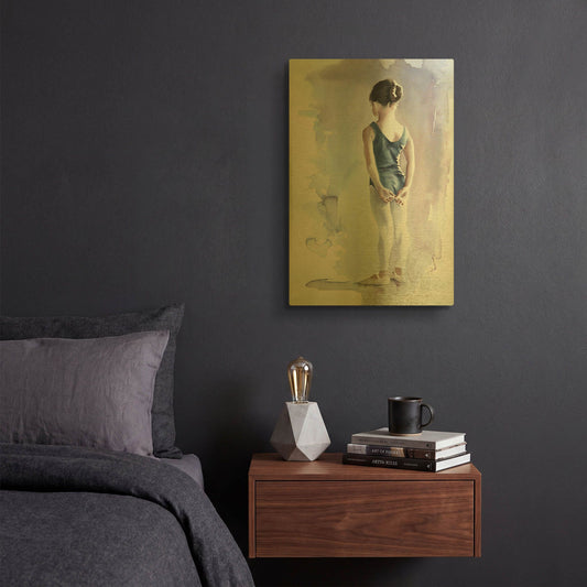 'First Day At Ballet' By Aimee Del Valle Gold Metal Wall Art
