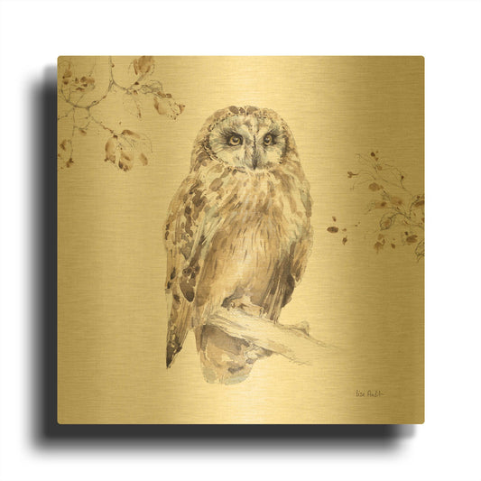 'Wood Land Walk VIII' By Lisa Audit Gold Metal Wall Art