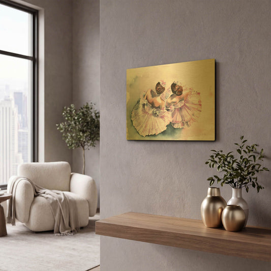 'Ballet III' By Alan Majchrowicz Gold Metal Wall Art