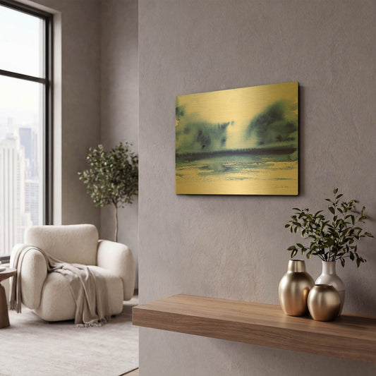 'Ocean Blue IV' By Alan Majchrowicz Gold Metal Wall Art