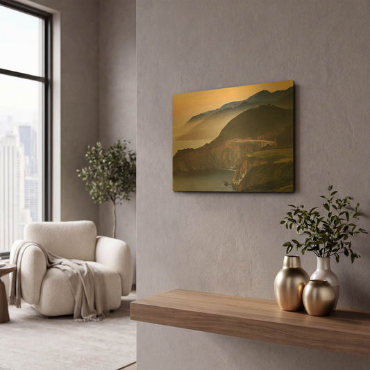 'Big Sur I' By Alan Majchrowicz Gold Metal Wall Art
