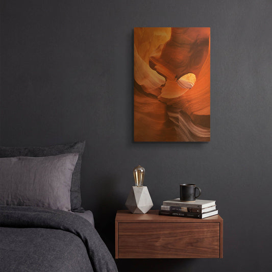 'Lower Antelope Canyon IV' By Alan Majchrowicz Gold Metal Wall Art