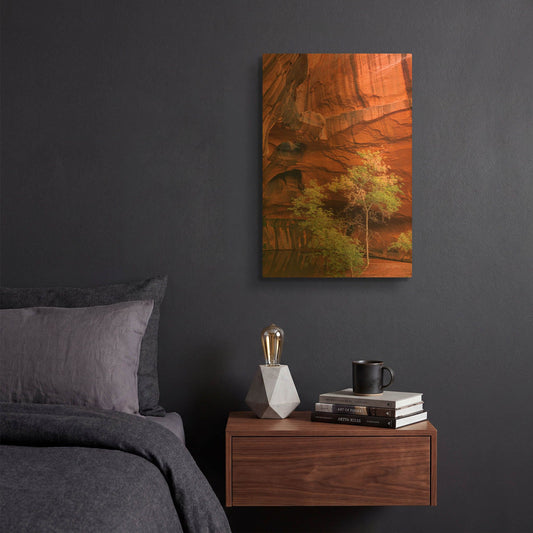 'Neon Canyon III' By Alan Majchrowicz Gold Metal Wall Art