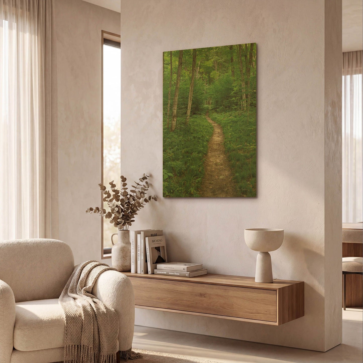 'North Country Trail' By Alan Majchrowicz Gold Metal Wall Art