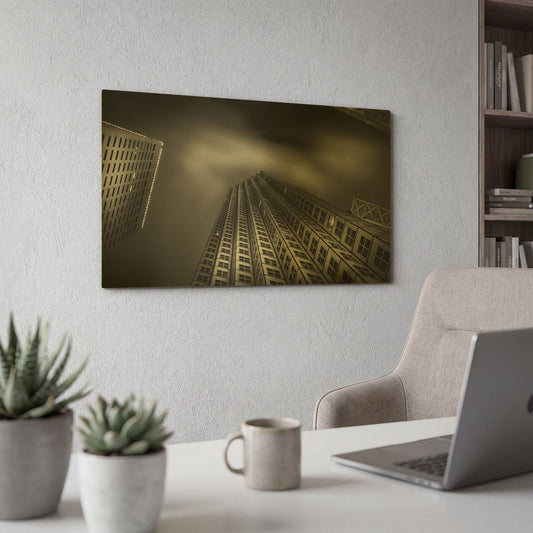 'EdinChavezPrint 23' By Edin Chavez Gold Metal Wall Art