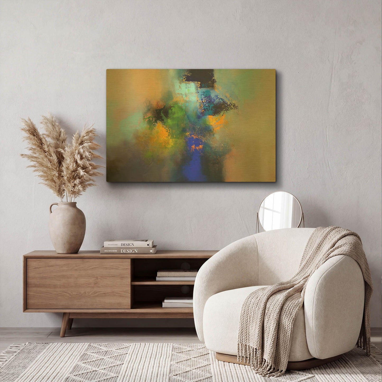 'Rain Garden' By Eelco Maan Gold Metal Wall Art