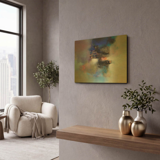 'In This House Of Stairs And Dreams' By Eelco Maan Gold Metal Wall Art