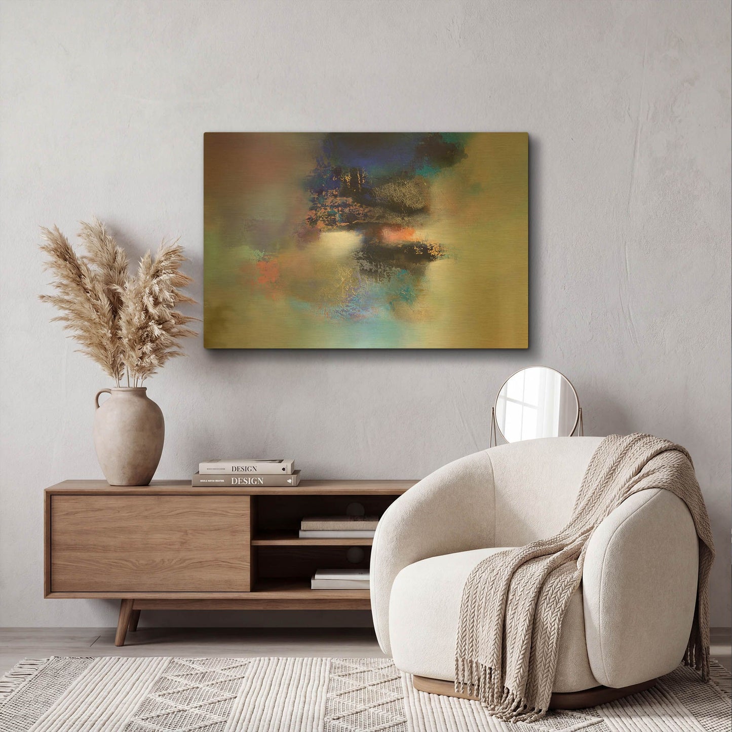 'In This House Of Stairs And Dreams' By Eelco Maan Gold Metal Wall Art
