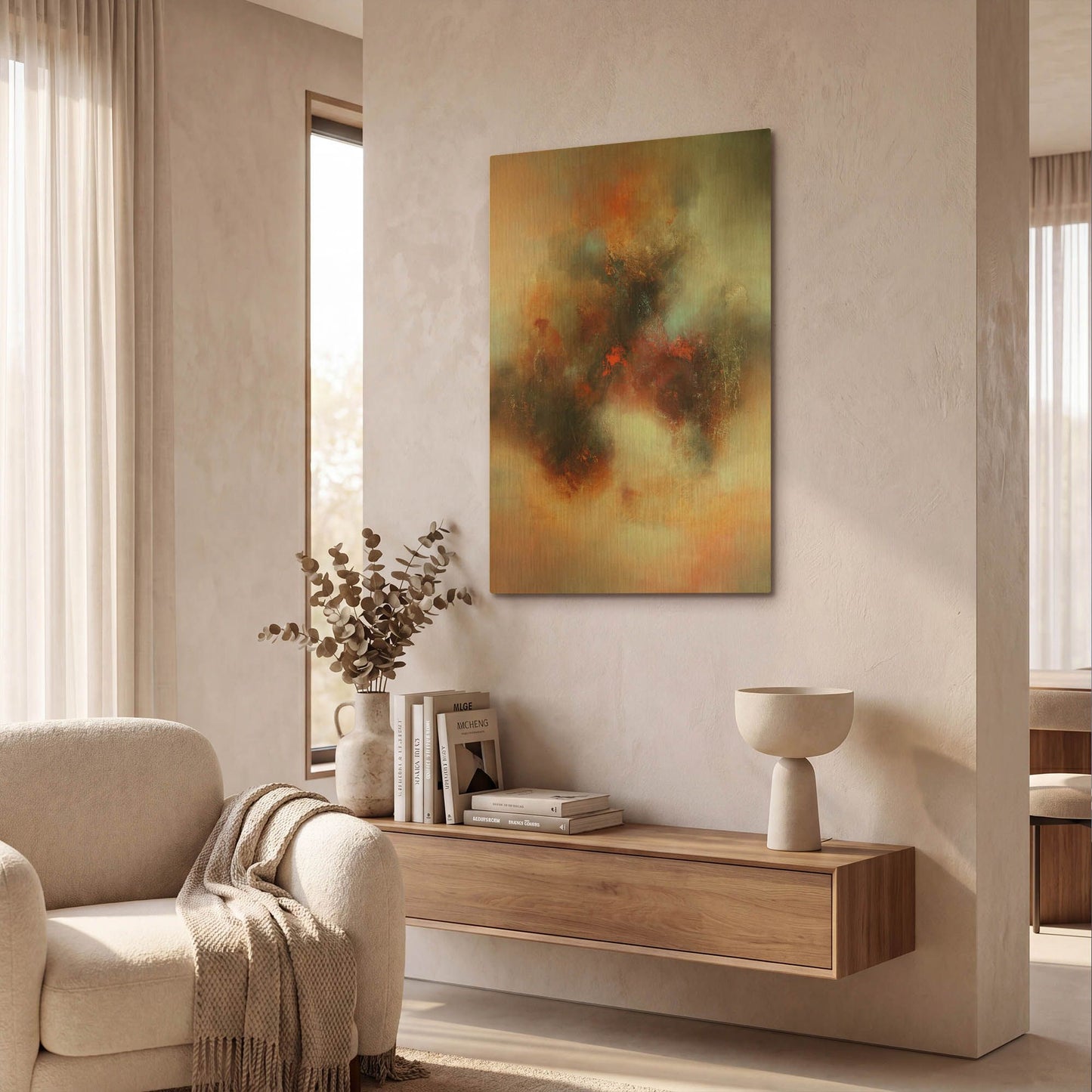 'In The Humming Air' By Eelco Maan Gold Metal Wall Art