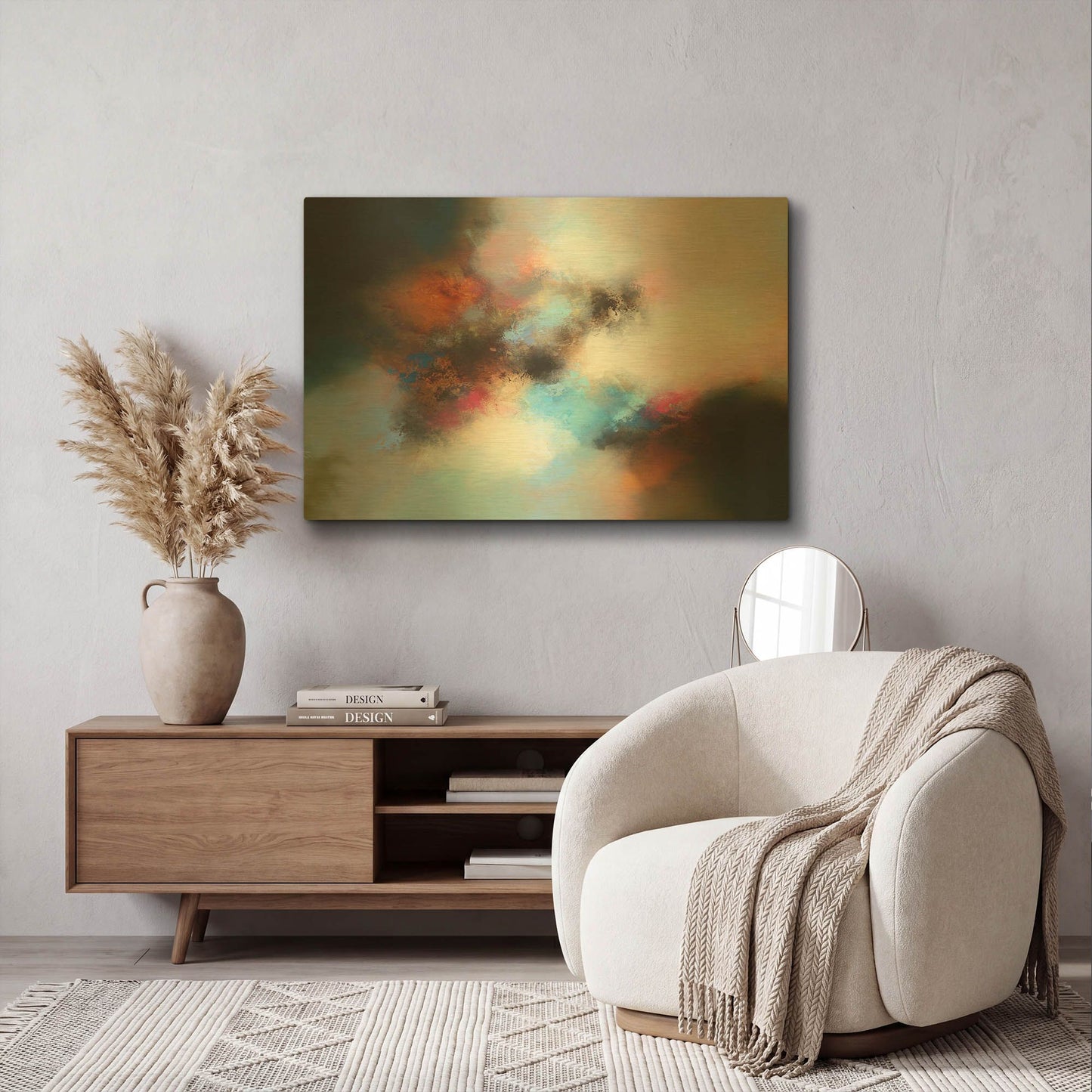 'Sweet fragile equilibrium' By Eelco Maan Gold Metal Wall Art