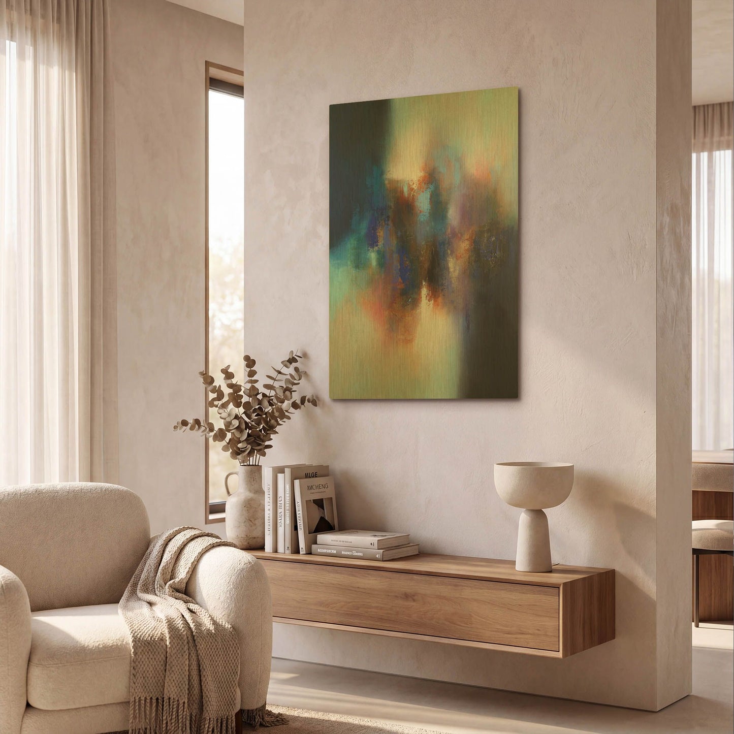 'Memory lane' By Eelco Maan Gold Metal Wall Art