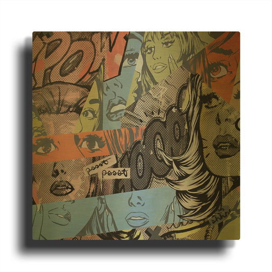 'Pow Wow' By Dan Monteavaro Gold Metal Wall Art