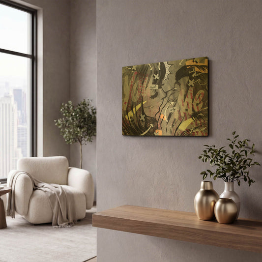 'And Only' By Dan Monteavaro Gold Metal Wall Art