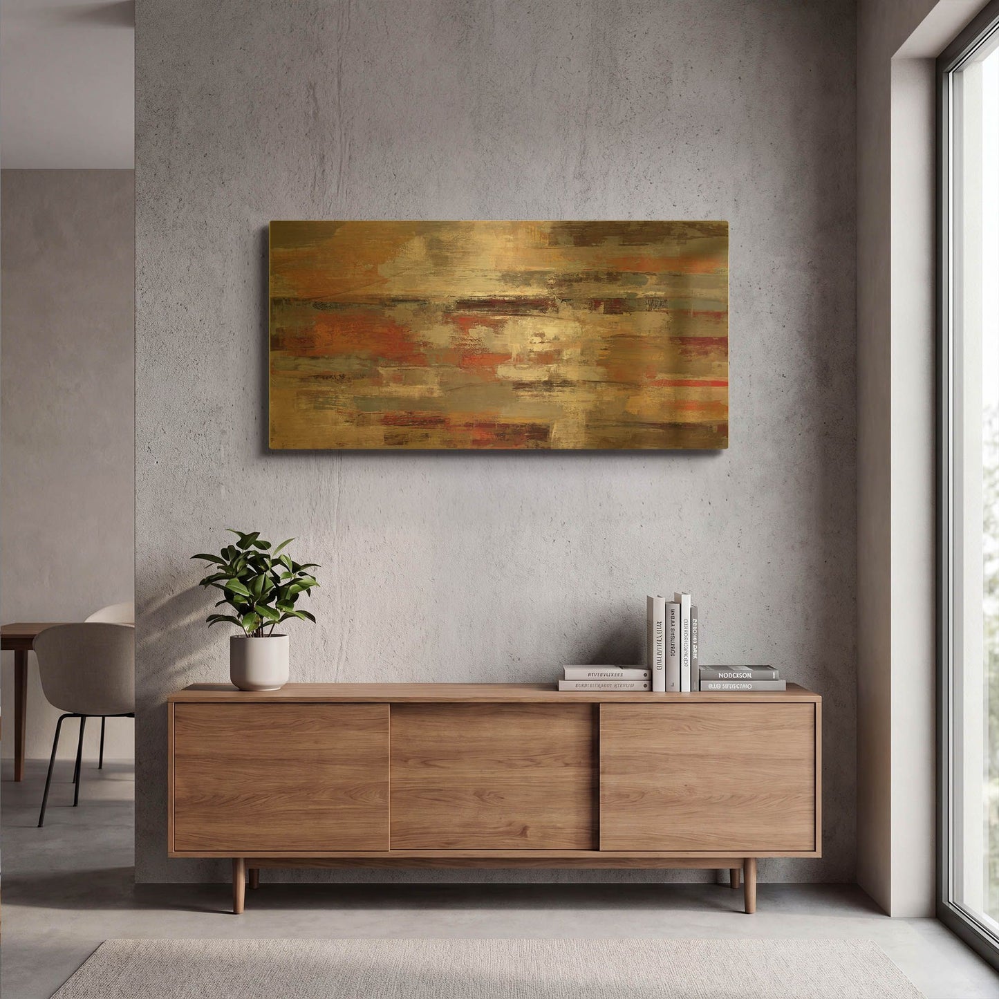 'Painted Desert Landscape' By Silvia Vassileva Gold Metal Wall Art