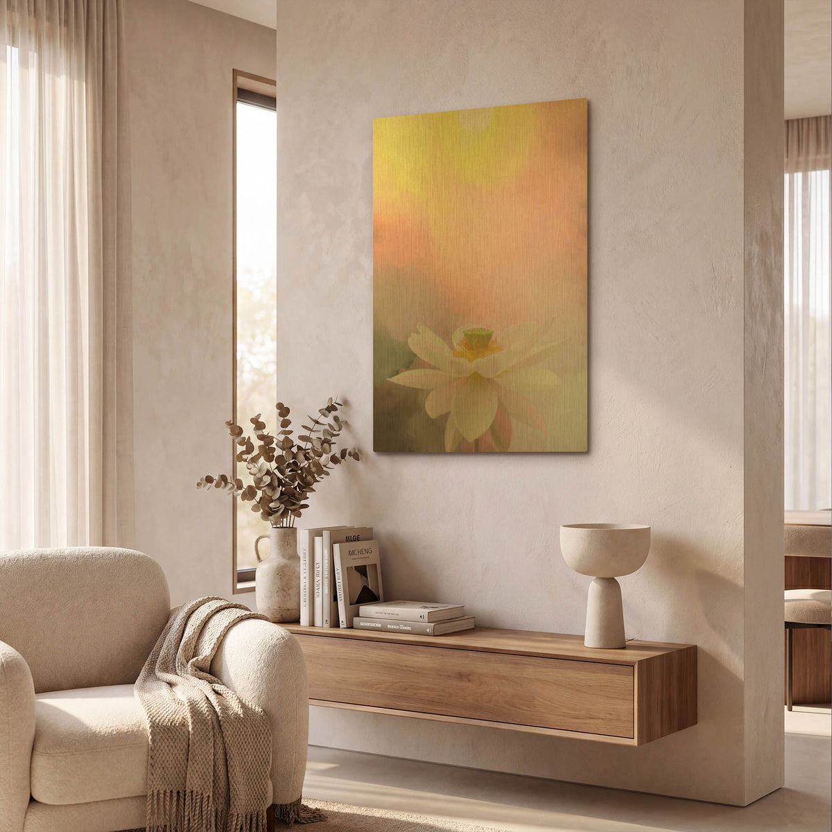'Beauty at Dawn' By Bahman Farzad Gold Metal Wall Art