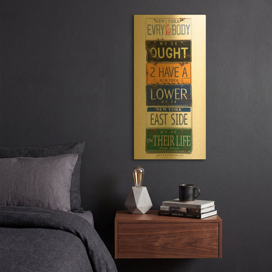 'Berlin Lower East Side' By Gregory Constantine Gold Metal Wall Art