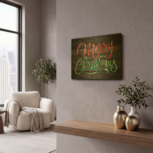 'Merry Christmas License Plates' By Design Turnpike Gold Metal Wall Art
