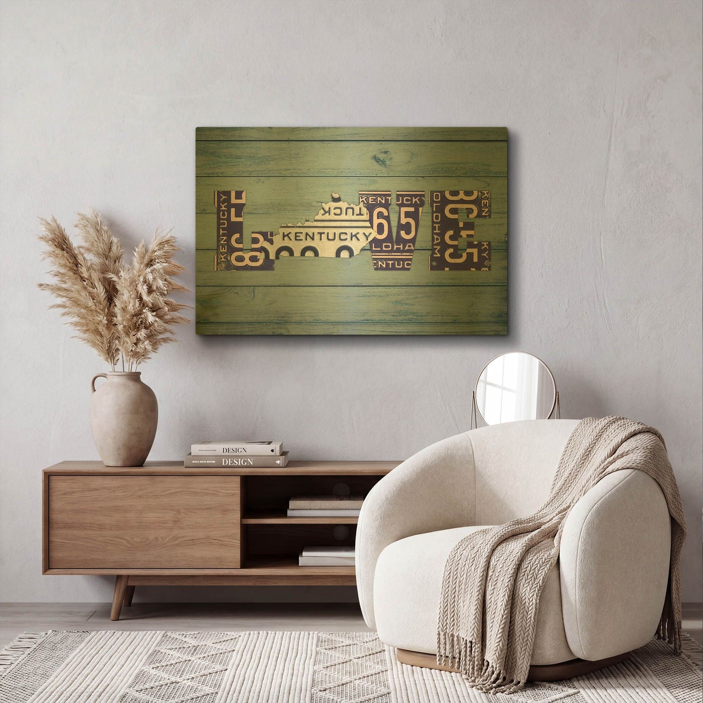 'KY State Love' By Design Turnpike Gold Metal Wall Art