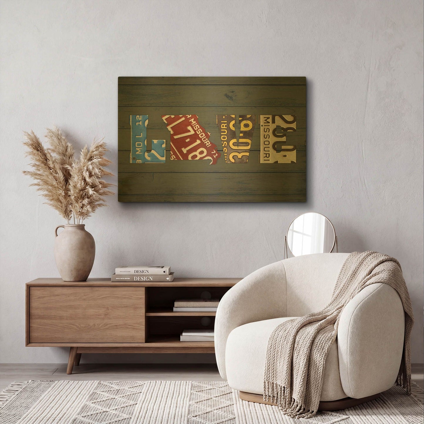 'MO State Love' By Design Turnpike Gold Metal Wall Art