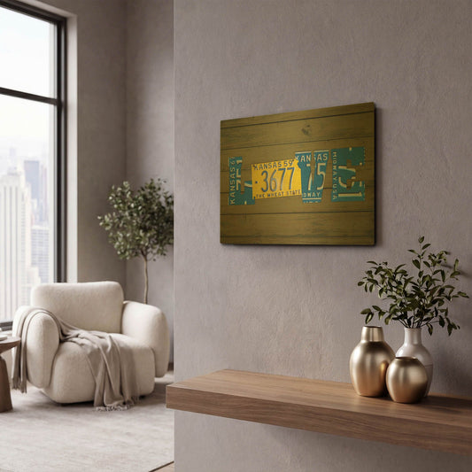 'KS State Love' By Design Turnpike Gold Metal Wall Art
