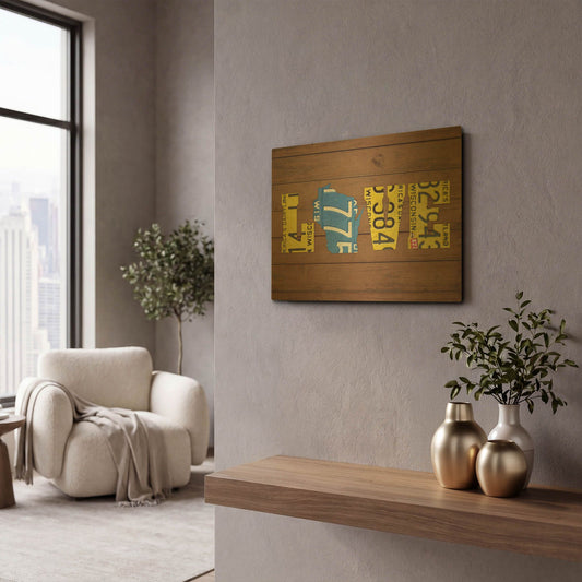 'WI State Love' By Design Turnpike Gold Metal Wall Art