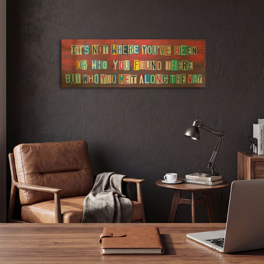 'Its Not Where You' By Design Turnpike Gold Metal Wall Art