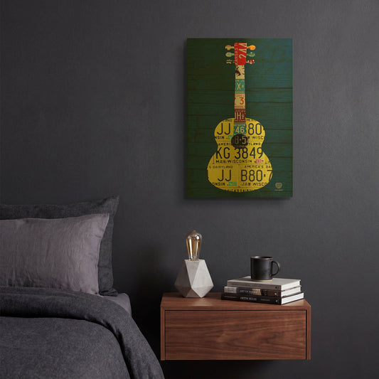 'Guitar 2' By Design Turnpike Gold Metal Wall Art
