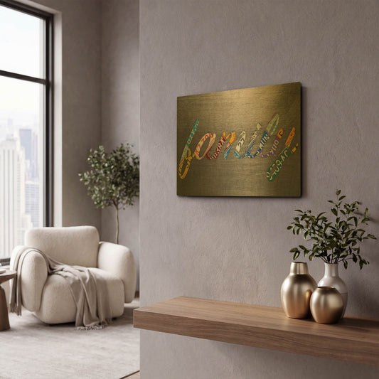 'Family Sign Metal' By Design Turnpike Gold Metal Wall Art