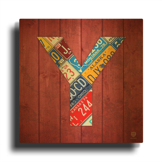 'Y' By Design Turnpike Gold Metal Wall Art