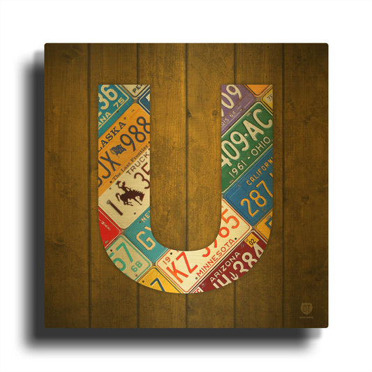 'U' By Design Turnpike Gold Metal Wall Art