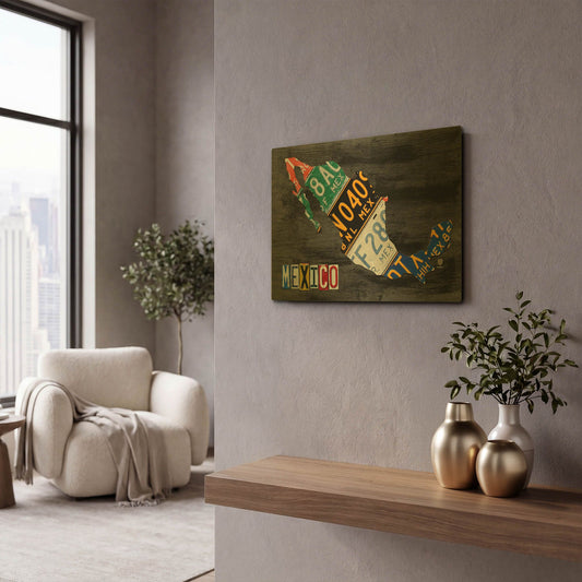 'Mexico Done Gray' By Design Turnpike Gold Metal Wall Art