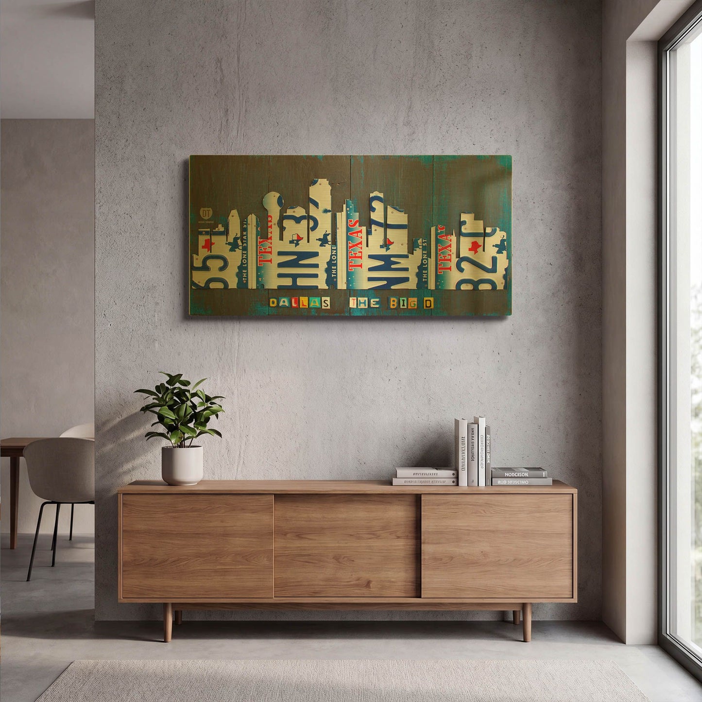 'Dallas Skyline' By Design Turnpike Gold Metal Wall Art