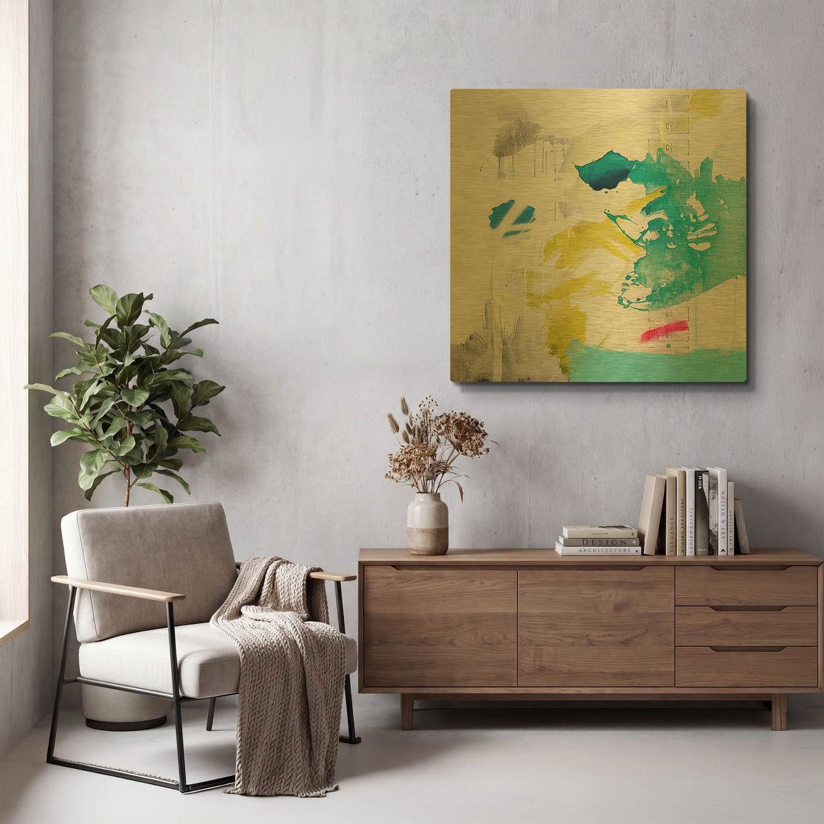 'Geologias' By Alba Escayo Gold Metal Wall Art