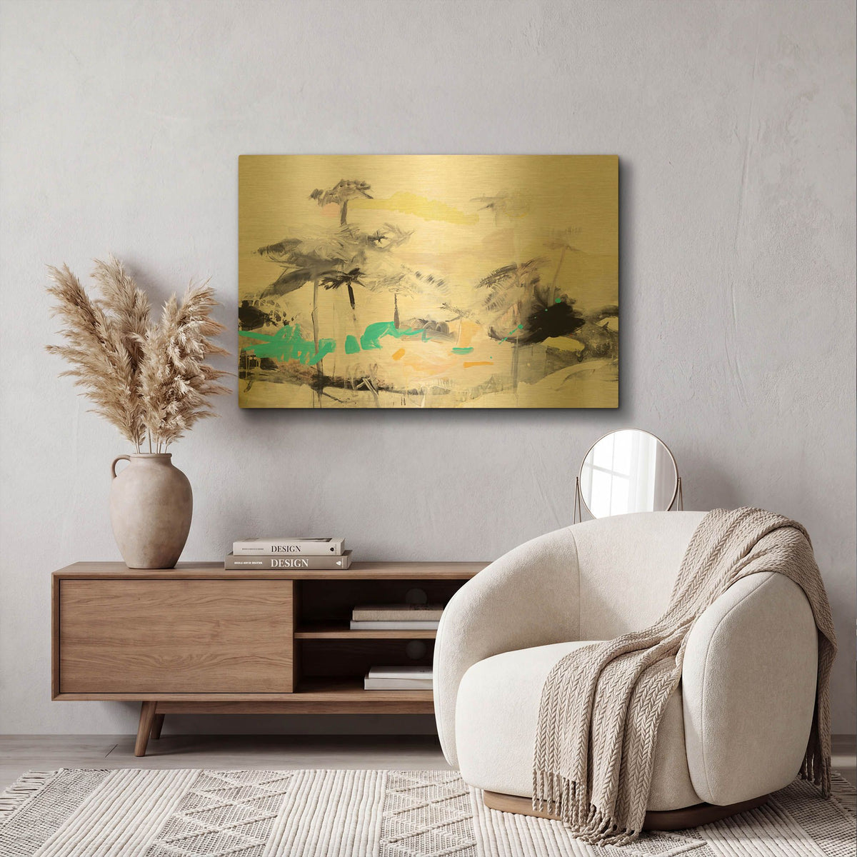 'Paraiso' By Alba Escayo Gold Metal Wall Art