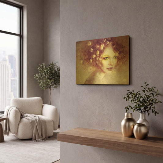 'May' By Anna Dittman Gold Metal Wall Art