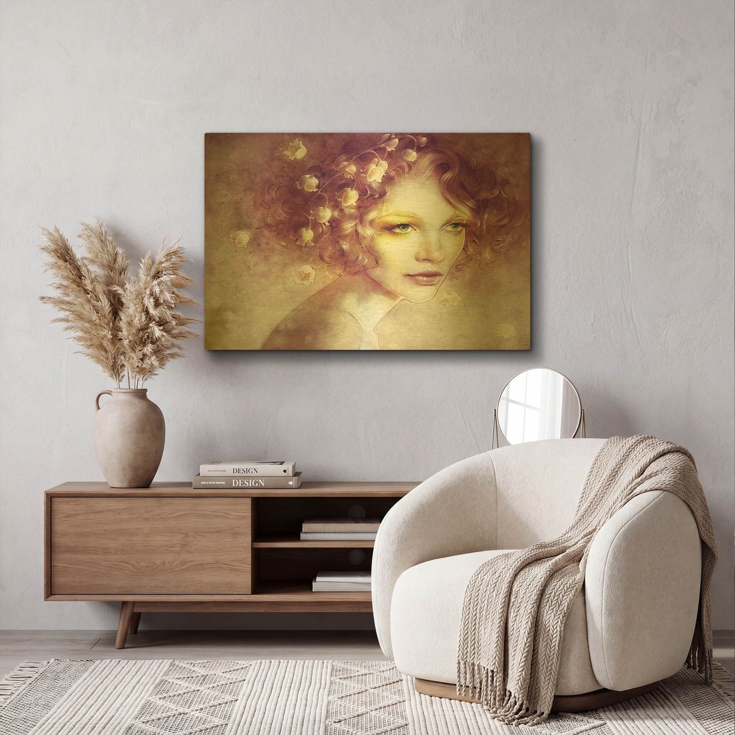 'May' By Anna Dittman Gold Metal Wall Art