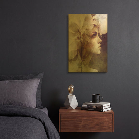 'Petal' By Anna Dittman Gold Metal Wall Art
