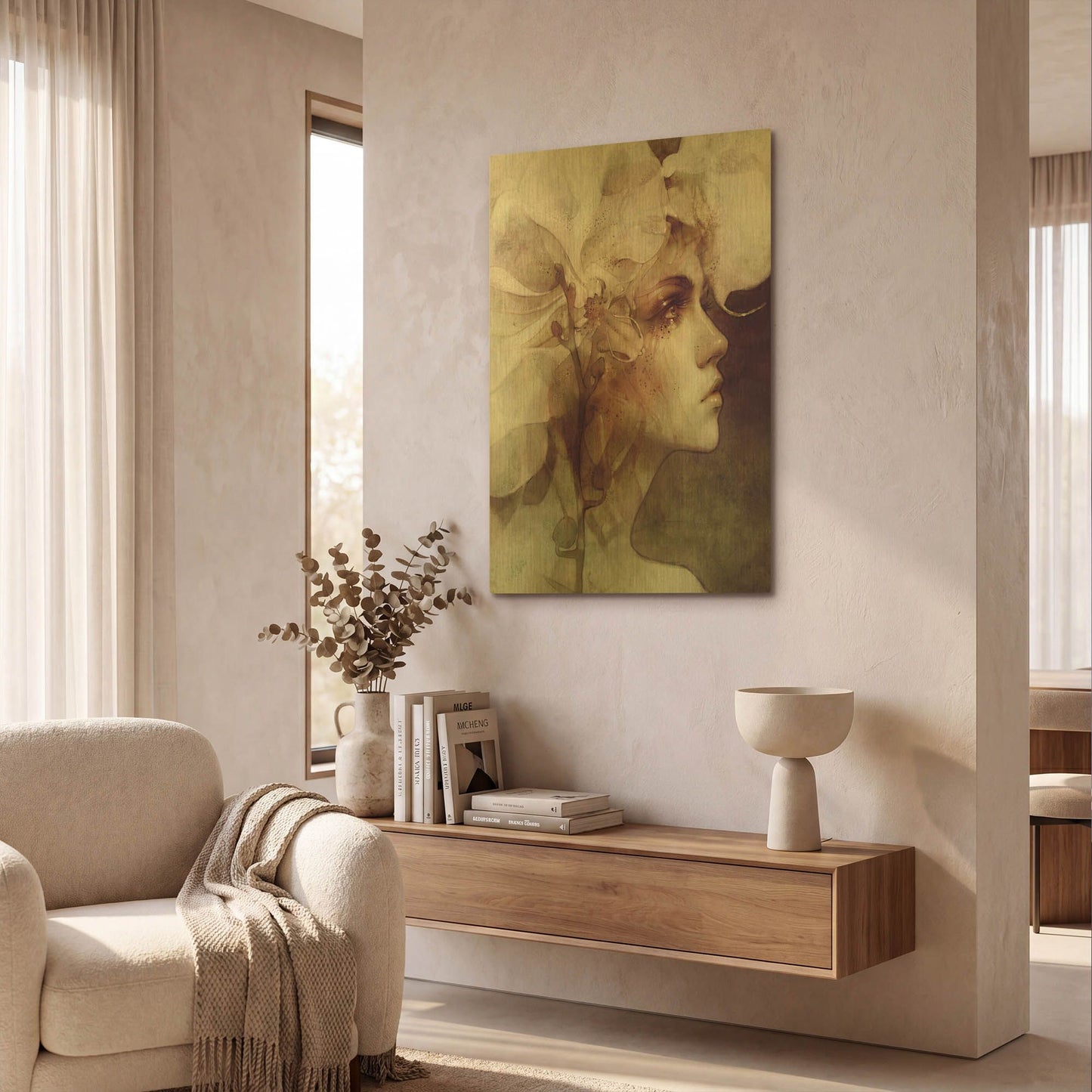 'Petal' By Anna Dittman Gold Metal Wall Art