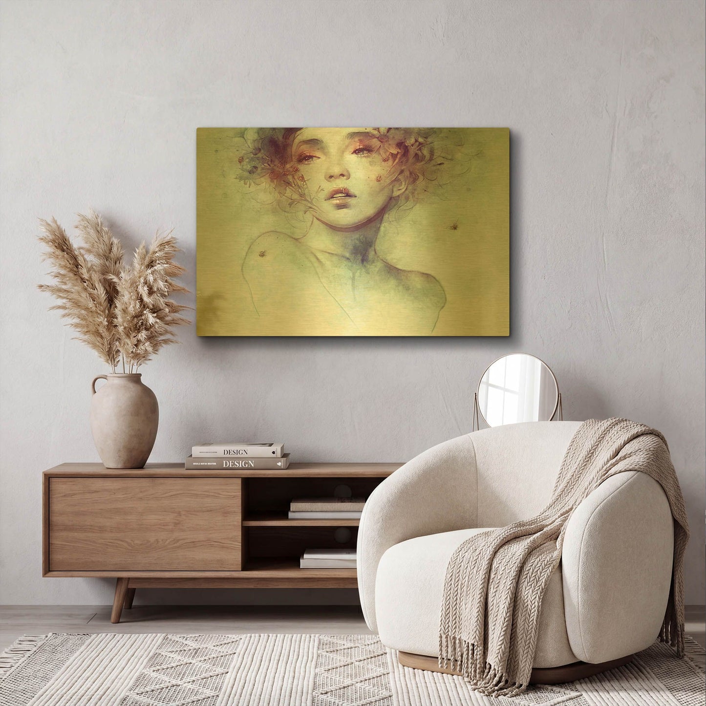 'Swarm' By Anna Dittman Gold Metal Wall Art