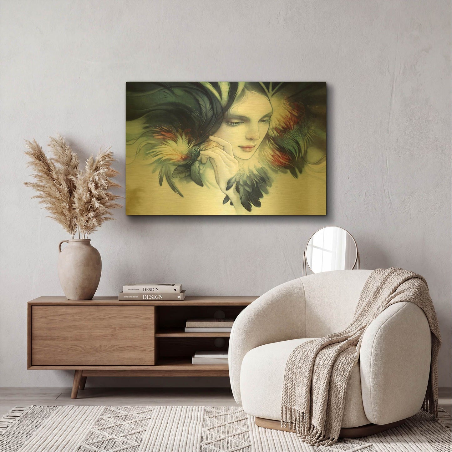 'Tavuk' By Anna Dittman Gold Metal Wall Art