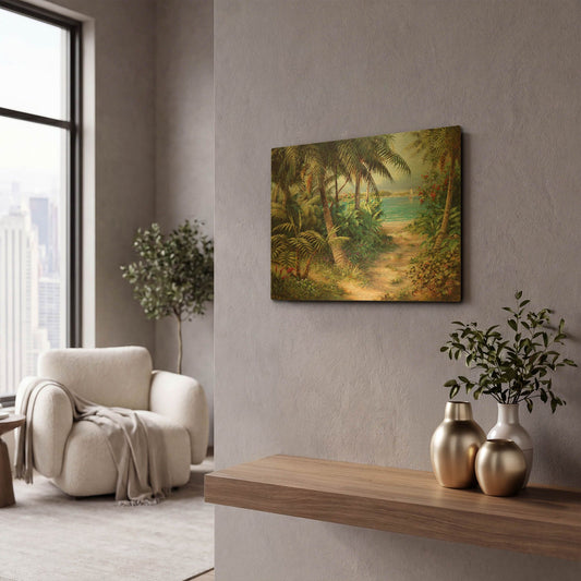 'Bahama Sail' By Art Fronckowiak Gold Metal Wall Art