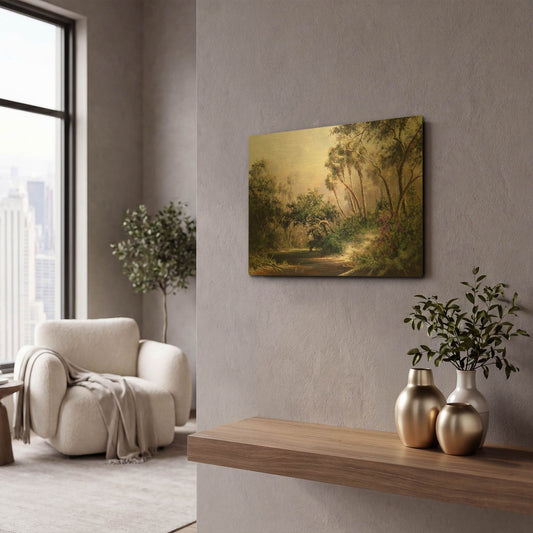 'Myakka River Scene' By Art Fronckowiak Gold Metal Wall Art