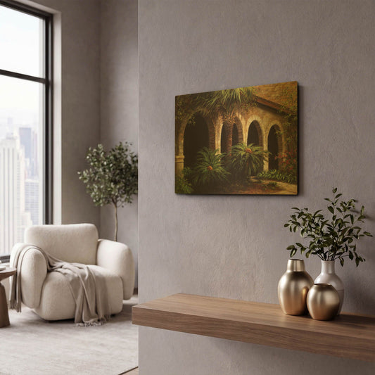 'Sago Arches' By Art Fronckowiak Gold Metal Wall Art