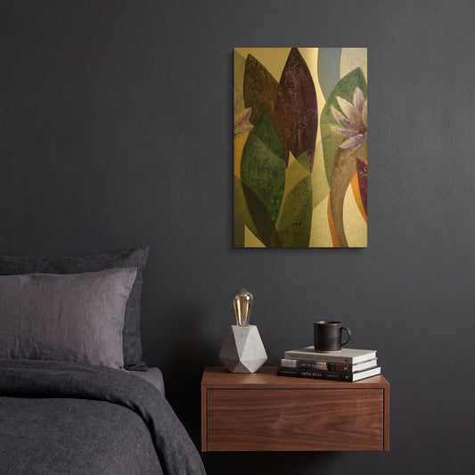 'Jardin Eterno 3' By Daniela Fedele Gold Metal Wall Art