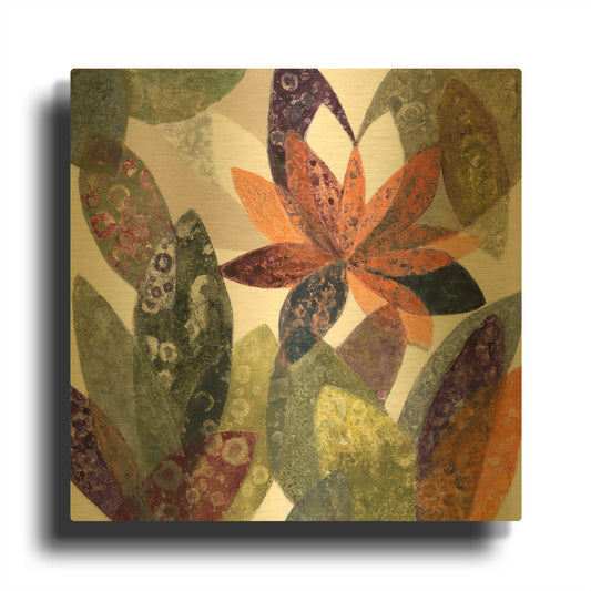 'Melodia Otonal' By Daniela Fedele Gold Metal Wall Art