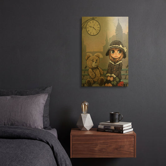 'Appointment with Bear' By Alexander Gunin Gold Metal Wall Art